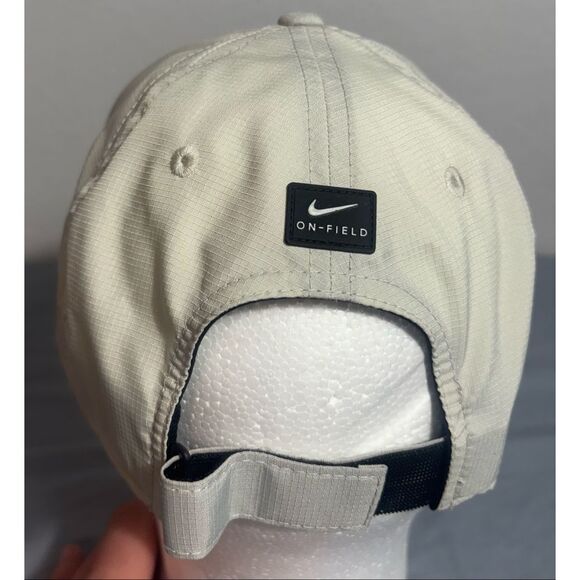 University of Arizona Nike Dri-fit Club Cap Adjustable Breathable White/Tan Hat - Picture 6 of 10